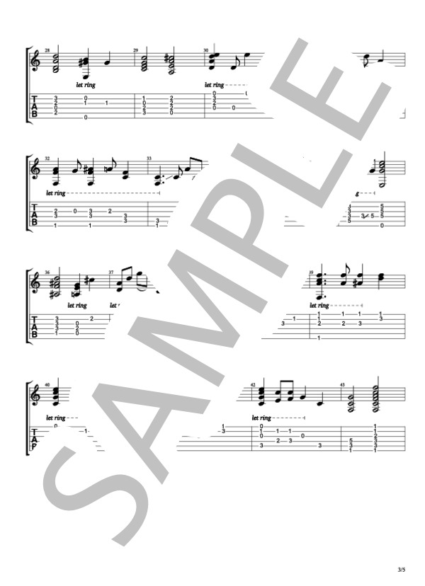 新しい世界(A Whole New World) (石井 一孝) / ギター弾き語り 初〜中級 - サンプル譜面 3/5